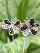 *Серьги Пусеты Фианит Микс Микро Вставки арт. 4852R60092Wer-227 Вес 2.8 г