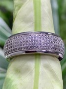 *Кольцо р.17,5 Белый Фианит Микро Вставки арт. 4850R60121-388 Вес 7,8 г