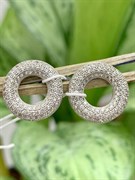 *Серьги Пусеты Белый Фианит Микро Вставки арт. 4851R60412-711 Вес 2,9 г