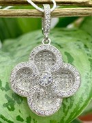 *Подвеска Белый Фианит Микро Вставки арт. 4852R65201-858 Вес 4 г