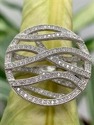 *Кольцо р.17 Белый Фианит Микро Вставки арт. 4850R65134Wrg-907 Вес 5.7 г
