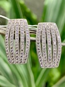 *Серьги Белый Фианит Микро Вставки арт. 4850R65272er-119 Вес 5,5 г