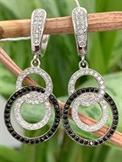 *Серьги Фианит Микс Микро Вставки арт. 4852R60015Wer-337 Вес 4,9 г