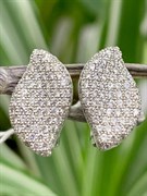 *Серьги Белый Фианит Микро Вставки арт. 4850R65282Wer-157 Вес 3 г