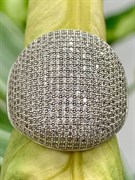 *Кольцо р.17 Белый Фианит Микро Вставки арт. 4850R65128Wrg-544 Вес 9,1 г