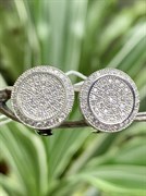 *Серьги Белый Фианит Микро Вставки арт. 4850R65138Wer-642 Вес 3.4 г