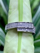 *Кольцо р.16,5 Белый Фианит Микро Вставки арт. 4850R60019rg-792 Вес 3,9 г