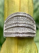 *Кольцо р.17,5 Белый Фианит Микро Вставки арт. 4850R60051-829 Вес 8,6 г
