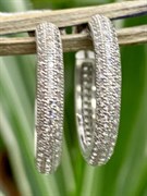 *Серьги Пусеты Белый Фианит Микро Вставки арт. 4850R60164Wer-778 Вес 3,8 г