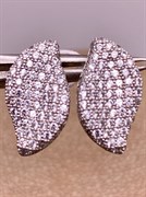 *Серьги Пусеты Белый Фианит Микро Вставки арт. 4851R60287-236 Вес 2,3 г