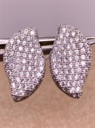 *Серьги Пусеты Белый Фианит Микро Вставки арт. 4851R60287-090 Вес 2,3 г