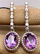 *Серьги Аметист арт. 02-1961/00АМ-00-383 Вес 4,99 г
