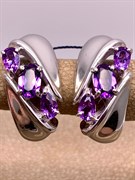*Серьги Аметист арт. 02-2193/00АМ-00-536 Вес 6,01 г