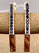 *Серьги Сапфир цв Красное арт. 20823384-215 вес 2,53 г