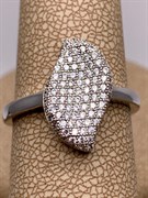 *Кольцо р.18 Белый Фианит Микро Вставки арт. 4850R60207Wrg-245 Вес 3,7 г