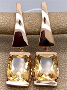 *Серьги Цитрин цв красное арт. 20333960-746 (вес 6,4 г)