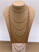 *Шейное украшение р.40-45 Сингапур 7 рядов арт. 8100480-С881-01-438 Вес 11,36 г