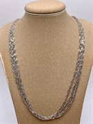 *Шейное украшение р.50-55 Сингапур 7 рядов арт. 8100473-С888-01-(50-55)-522 Вес 10,34 г