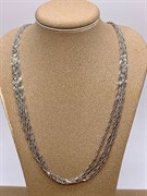 *Шейное украшение р.40-45 Сингапур 7 рядов арт. 8100473-С888-01-(40-45)-497 Вес 8,58 г