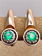 *Серьги Изумруд цв Красное арт. 21535-101-630 (вес 3,42 г)