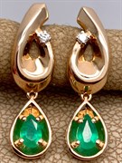 *Серьги Изумруд цв Красное арт. 23510-101-772 (вес 3,79 г)
