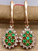 *Серьги Изумруд цв Красное арт. 23481-101-815 (вес 3,94 г)