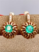 *Серьги Изумруд цв Красное арт. 23597-101-368 (вес 2,9 г)