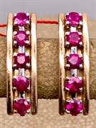 *Серьги Рубин цв Красное арт. 23929-103-504 (вес 3,53 г)