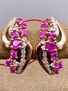*Серьги Рубин цв Красное арт. 23639-103-731 (вес 4,24 г)