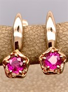 *Серьги Рубин цв Красное арт. 24036-103-127 (вес 1,84 г)