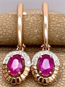*Серьги Рубин цв Красное арт. 23480-103-637 (вес 3,55 г)