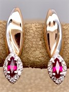 *Серьги Рубин цв Красное арт. 23100-103-219 (вес 2,78 г)