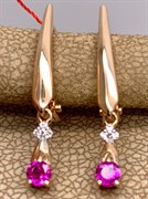 *Серьги Рубин цв Красное арт. 23484-103-886 (вес 2,62 г)