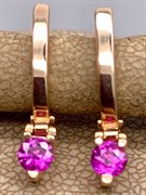 *Серьги Рубин цв Красное арт. 23489-103-896 (вес 2,73 г)