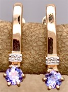 *Серьги Танзанит цв Красное арт. 24107-104-661 (вес 1,76 г)