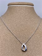 *Колье р.45 Сапфир цв Белое арт. 6109-202-107 (вес 2,68 г)
