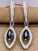 *Серьги Сапфир цв Белое арт. 23990-202-970 (вес 3,43 г)