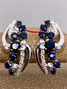 *Серьги Сапфир цв Белое арт. 23639-202-117 (вес 4,36 г)