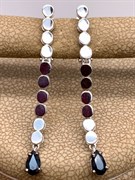 *Серьги Сапфир цв Белое арт. 23482-202-926 (вес 3,01 г)