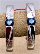 *Серьги Сапфир цв Белое арт. 23073-202-229 (вес 3,44 г)
