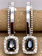 *Серьги Сапфир цв Белое арт. 23586-202-293 (вес 3,11 г)