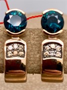 *Серьги Сапфир цв Красное арт. 24229-102-085 (вес 3,76 г)