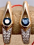 *Серьги Сапфир цв Красное арт. 22917-102-629 (вес 2,96 г)