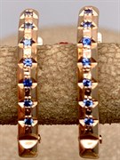 *Серьги Сапфир цв Красное арт. 23619-102-631 (вес 2,33 г)
