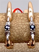 *Серьги Сапфир цв Красное арт. 23802-102-560 (вес 1,81 г)