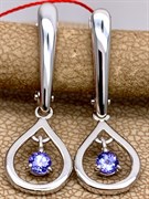 *Серьги Танзанит цв Белое арт. 23810-204-058 (вес 3,06 г)