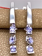 *Серьги Танзанит цв Белое арт. 23540-204-154 (вес 2,8 г)