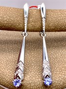 *Серьги Танзанит цв Белое арт. 23325-204-147 (вес 2,83 г)