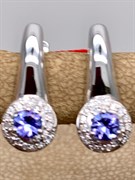 *Серьги Танзанит цв Белое арт. 23030-204-417 (вес 2,91 г)