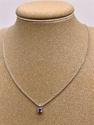 *Колье р.45 Танзанит цв Белое арт. 6195-204-830 (вес 1,99 г)